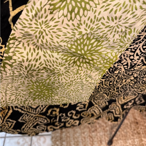 Santiki Boho Tropical Floral Print Patchwork Halter Sundress L - Picture 8 of 15